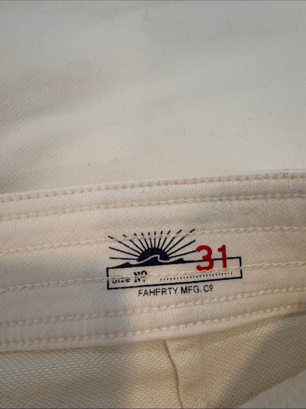 NWT Faherty Stretch Terry Harbor Pants in Egret - Picture 4 of 10